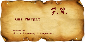 Fusz Margit névjegykártya